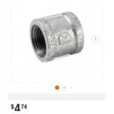 300 pcs 1 inch  Galvanized Malleable Iron Coupling