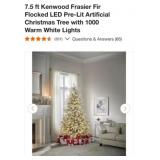 Lot of 2 Christmas trees 7.5 ft starry light