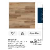 180 sq ft Fresh Oak 6 MIL x 8.7 in. W x 48 in. L