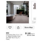 266 sq ft MSI Cementino Gray 12 in. x 24 in.