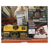 Mix tools contents on the shelf