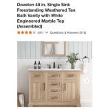 (1) Doveton 48 in. Single Sink Freestanding