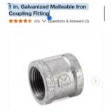 300 pcs 1 in. Galvanized Malleable Iron Coupling