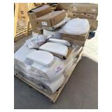 Assorted toilets parts and accessories