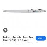 15 cases of 500 pcs Radisson Recycled Twist Pen,