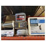 Mix screws , nails and more contents on the shelf