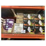 Assorted lights contents on the shelf