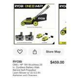 Battery and charger included 20 in. Cordless