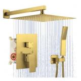 3 Pcs JOMEOOï¿½ 12 Inch Brushed Gold Shower