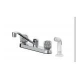 12 Pcs Two Handle Kitchen Faucet, With Spray,