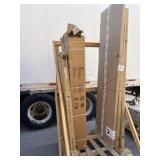 5 pcs wood boards and metal storage