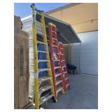 Lot of 3 ladders 8 ft Werner 12 ft Werner 14ft