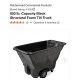 (1) 850 lb. Capacity Black Structural Foam Tilt