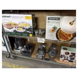 Assorted kitchen accessories contents on the shelf