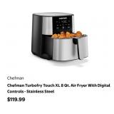 5 Pcs Chefman Turbofry Touch XL 8 Qt. Air Fryer