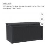 (1) 260-Gallon Outdoor Storage Box with Rattan