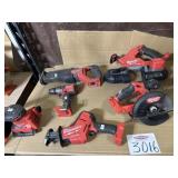 6 pcs Milwaukee used working condition