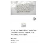 72 Pcs  Sobel Top Sheet 108x115 White With