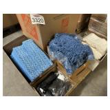 Lot of Assorted Mop Heads and Backpack Straps