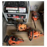 5 pcs Assorted Chainsaws and Generator, For