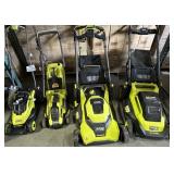 4 pcs  Lawnmowers (2) cordless and (2)