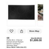 1 Profile 36 in. 5 Burner Element Smart Radiant