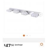 12 pcs 4 Light Square Silver Modern Bathroom O