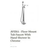 4 pcs AVERA - Floor Mount Tub Faucet With Hand