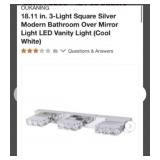 13 pcs OUKANING 18.11 in. 3-Light Square Silver