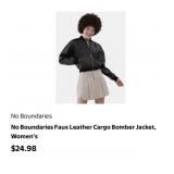 52 pcs No Boundaries Faux Leather Cargo Bomber
