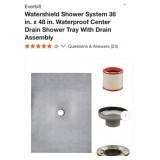 6 pcs Everbilt Watershield Shower System 36 in. x