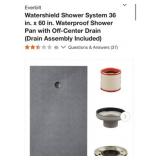 4 pcs Everbilt Watershield Shower System 36 in. x