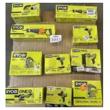 10 Pcs Assorted Ryobi Tools