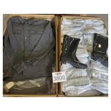 Assorted Rain Boots and Menï¿½s Wear