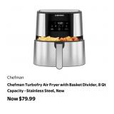 3 pcs Chefman Chefman Turbofry Air Fryer with