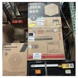 4 pcs Assorted Heaters (1) Deck Box (1) Drawer