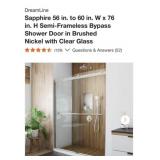 (1) Sapphire 56 in. to 60 in. W x 76 in. H