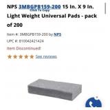 20 packs of 200 pcs 3MBGPB159-200 15 In. X 9