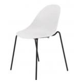 8 Pcs Dining Chair With White Poly Shell And