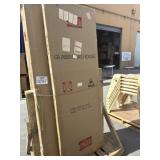 3 pcs (1) shower door and (2) glass panels