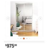 (1) 72 in. x 96 in. Concord White Aluminum Frame