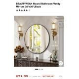 7 pcs Assorted Sizes Round Mirror