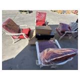 5 Pcs (4) White Hampton Bay Patio Chairs with