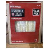 12 pcs Everbilt 3-1/2 in. Satin Brass 5/8