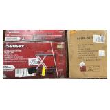 3 pcs Assorted Husky Tool & Cart and Metal Cabinet