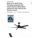 3 pcs Hampton Bay Mena 54 in. White Color Changing