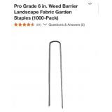 8 boxes Pro Grade 6 in. Weed Barrier Landscape