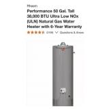 (1) Rheem Performance 50 Gal. Tall 38,000 BTU