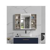 (1) Defogging Mirror Cabinet, LED Mirror Door with