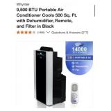 (1) Whynter 9,500 BTU Portable Air Conditioner